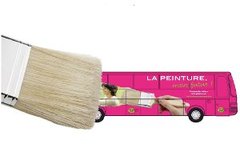 Le bus des métiers de la peinture stationne devant Artibat - Batiweb