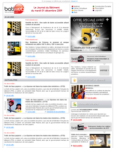 La Newsletter Batiweb se modernise ! - Batiweb