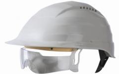 Casque de chantier avec lunettes intégrées - Batiweb