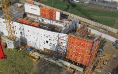 Le bétonnage des voiles de façade de la Boîte à Musique de Metz-Borny - Batiweb