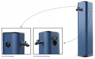 GRDF imagine une borne de raccordement multi-fluides  - Batiweb