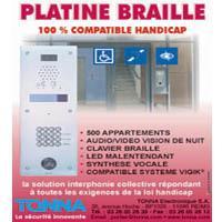 PLATINE INTERPHONIE VIDEO 100% HANDICAP - BRAILLE - Batiweb