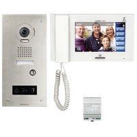 Kit vidéo accessibilité avec platine inox encastrée JPDVFL, moniteur JP4MED écran 7 JPS4AEDFL - Batiweb