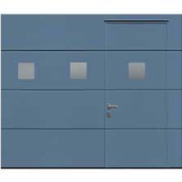 Motifs inox avec ou sans hublot pour portes sectionnelles avec portillon incorporé - Batiweb