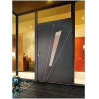 Porte d'entrée extérieure en aluminium modèle FUSEAU de K-LINE - Batiweb