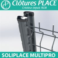 Soliplace MULTIPRO - Poteau à encoches pour clôtures rigides - Batiweb