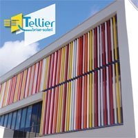 Brise-soleil fixe et orientable en aluminium / Gamme AZUR - Batiweb