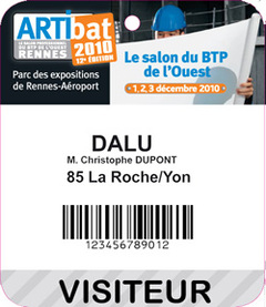 ARTIBAT le  1er salon régional du BTP de l’Ouest se tiendra du mercredi 1er au vendredi  3 décembre 2010  à  RENNES - Parc expo - Batiweb