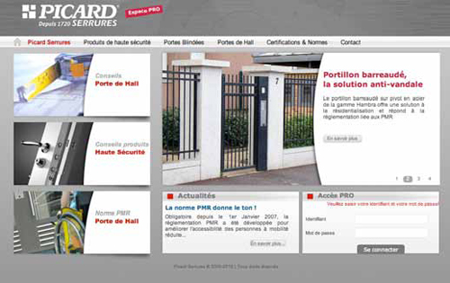 Pour les professionnels de son réseau, Picard Serrures ouvre son nouvel Espace PRO sur http://pro.picard-serrures.com - Batiweb