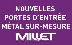 Millet propose une nouvelle gamme de portes d'entrée métal sur-mesure - Batiweb