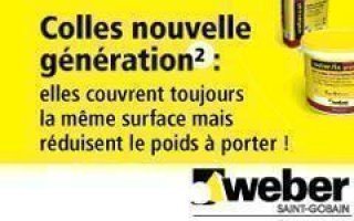 Nouvelle génération de colles à carrelage de Weber :  l’efficacité tout en légèreté... - Batiweb