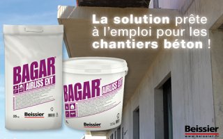 BAGAR AIRLISS EXT : le nouvel enduit semi-allégé de dégrossissage en pâte à projeter parfaitement adapté pour l’enduisage des supports béton - Batiweb