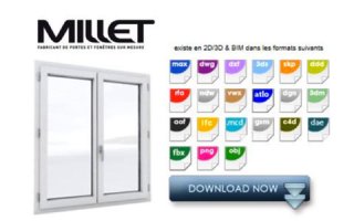 Les fenêtres multimatériaux M3D® de MILLET au format BIM – Fenêtre - Batiweb