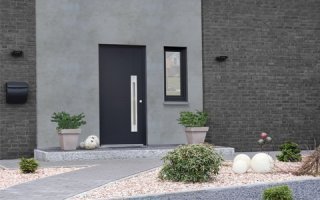 Porte d'entrée en aluminium PASSAGE 830® by EURADIF - Batiweb