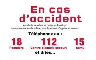 Information prévention : En cas d'accident - Batiweb