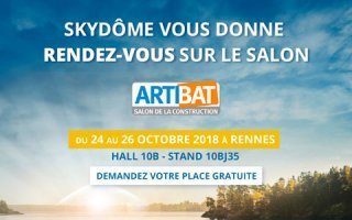 SKYDÔME sera présent au salon ARTIBAT du 24 au 26 octobre à Rennes, pôle Gros Œuvre, Hall 10B - Stand 10BJ35 !  - Batiweb